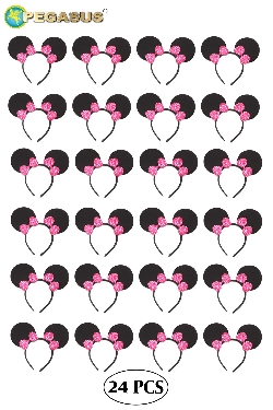 CERCHIETTO FRONTINO TOPOLETTA FUCSIA (CF 24 PZ)